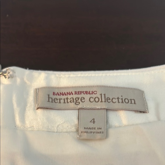 Banana Republic Cream Mini Pencil Skirt Ruffled Cocktail - Picture 4 of 4